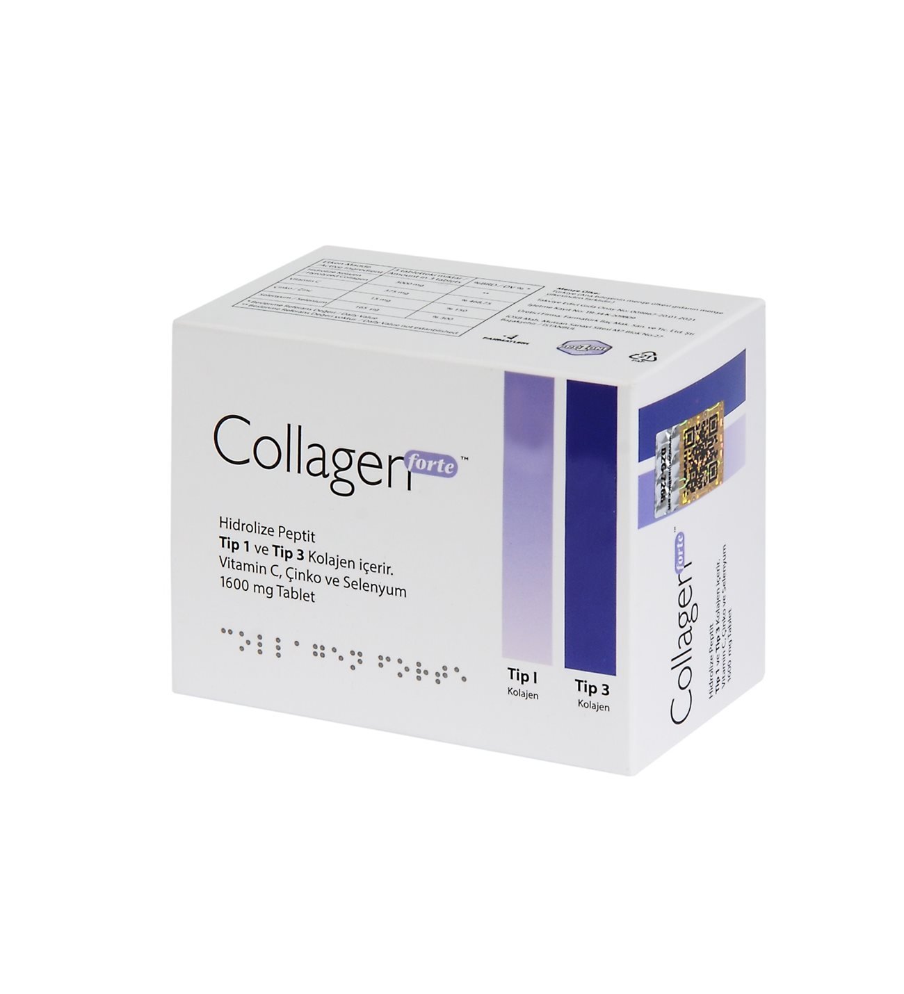 Collagen Forte - 1300 mg 90 Tablet 8681863076757 | Fiyatı Özellikleri ve Faydaları